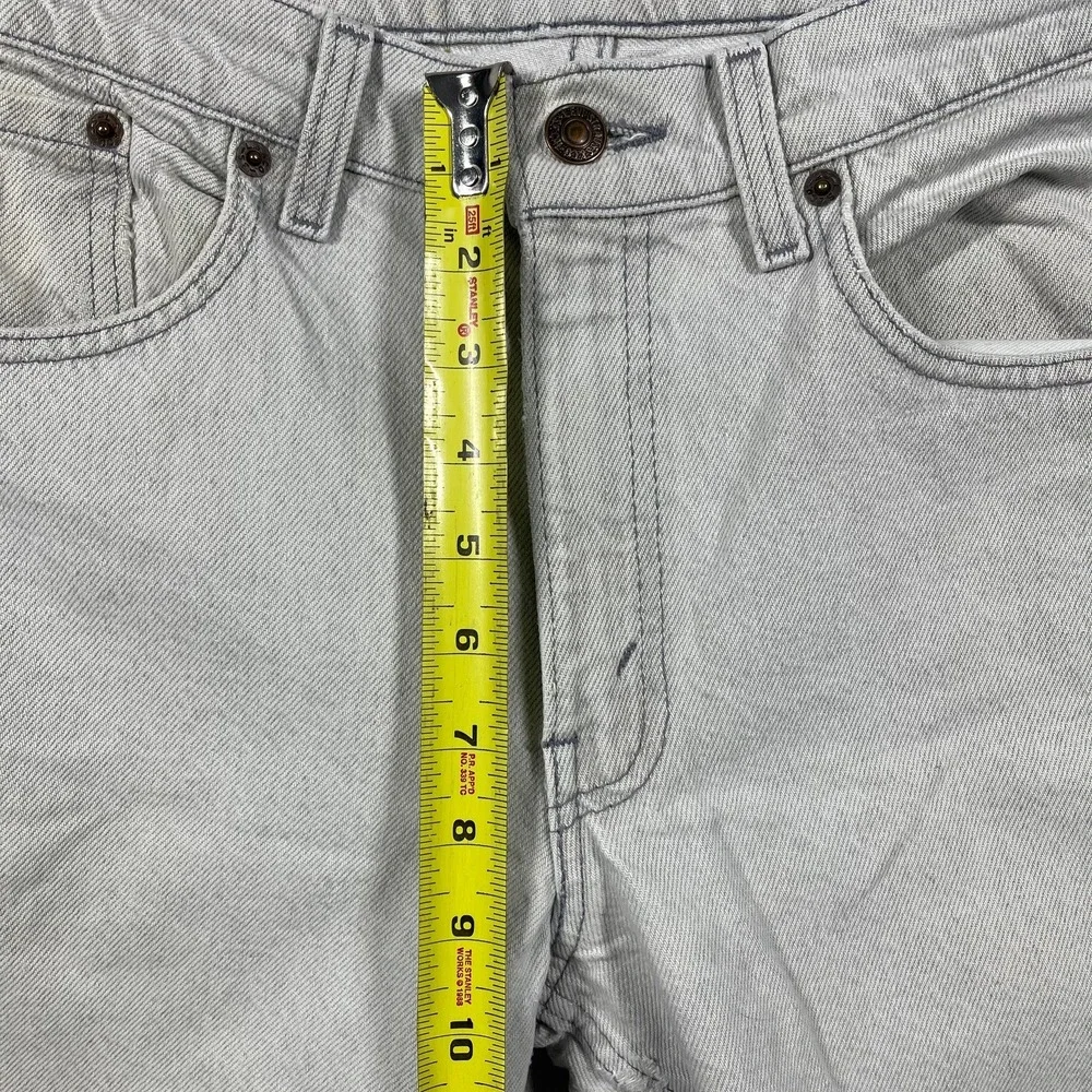 Levis 506 Jeans Mens 32(30)x32(30) White Distressed USA Vintage Straight Leg - Picture 5 of 16